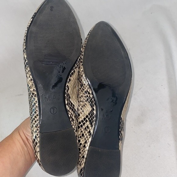 MIA Amanda snake shoe scale pattern flats pointed toe 7 women animal sexy - Picture 5 of 8